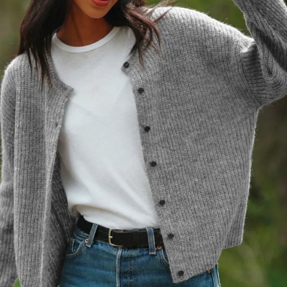 Jenni Kayne Hayes Crewneck Sweater in Gray